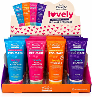 Sabonete 100ml Pré -Make/Pós-Make Face Beutiful Lovely