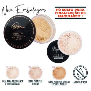 KIT 3 PO SOLTO PLAY BOY MICROFINISH POWDER COR 01.02 e 03!