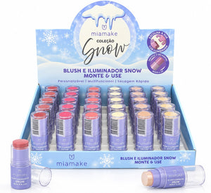 Blush e iluminador Snow Monte e use Miamake