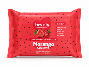 Lenco Umedecido Micelar MORANGO Lovely