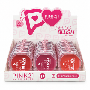 Kit 3 Blush Hello em Creme Box AUnid - Pink 21 (CS6816)
