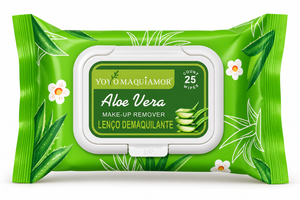 Lenço Demaquilante ALOE VERA yoyomaquiamor