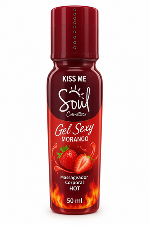 Gel Sexy MORANGO Massageador Corporal HOT Soul