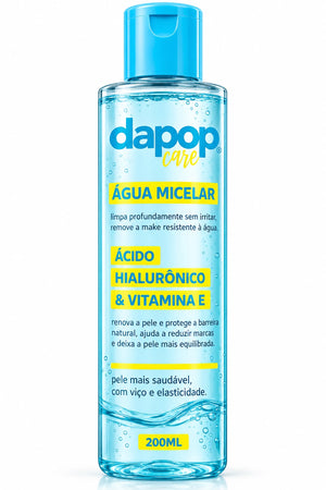 Agua Micelar ACIDO HIALURÔNICO & VITAMINA E 200ml Dapop care