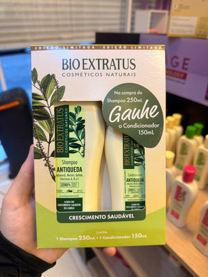 KIT SHAMPOO 250ml E CONDICIONADOR 150ml BIO EXTRATUS
