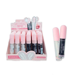 Kit 2 Lip gloss labial white e Black Pink 21