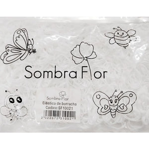 Elastico branco para cabelo Sombra Flor