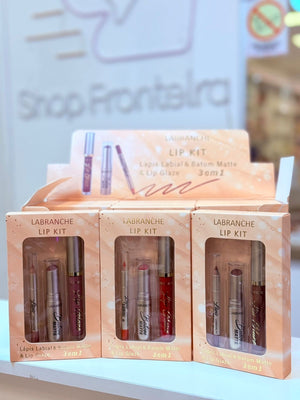 3 kit com 3 uni cada, Labial, Batom e Lip Glaze LABRANCHE