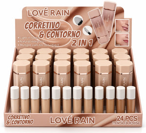 Corretivo e Contorno 2em1 Love Rain LR5858