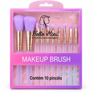 KIT 10 PINCÉIS- MAKEUP BRUSH / Hello Mini