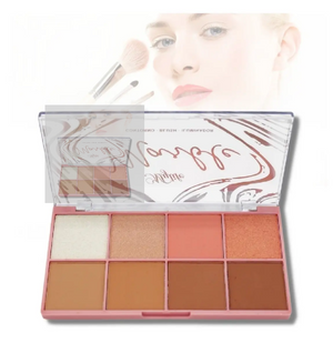 Paleta em gel de iluminador, blush e Corretivo Marble