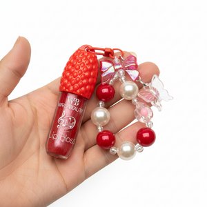 Lip gloss Warda Beauty Moranguinho com pulseira