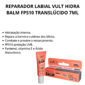 Reparador Labial Vult Hidra Balm Fps10 Translúcido 7ml