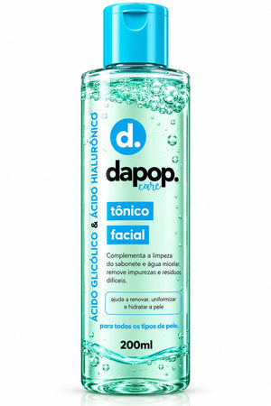 Tonico Facial ACIDO GLICOLICO & ACIDO HIALURÔNICO 200ml Dapop Care