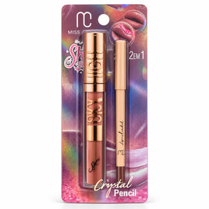 Shiny Lip Gloss 2 em 1 Lipstick Pencil