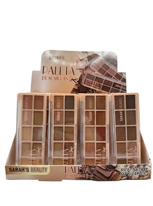 Paleta de sombras SARAHS BEAUTY cores sortidas