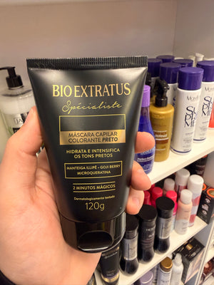 MÁSCARA CAPILAR COLORANTE PRETO 120gs BIO EXTRATUS