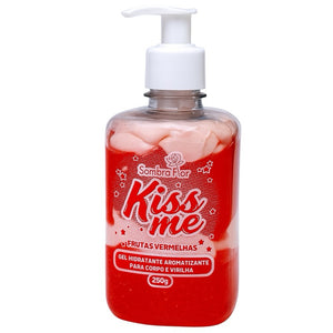 KISS ME Gel Hidratante Aromatizante para Corpo e Virilha FRUTAS VERMELHAS Sombra Flor