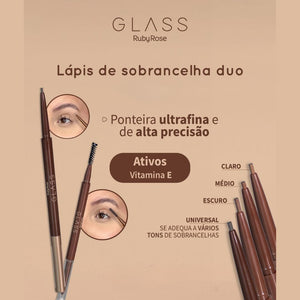 Lapis de Sobrancelhas Duo Glass Ruby Rose